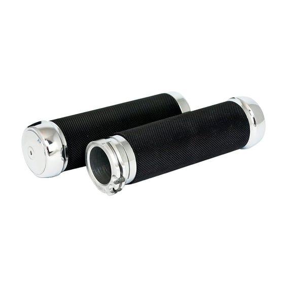 Riverside, Knurled billet aluminum grips. Black