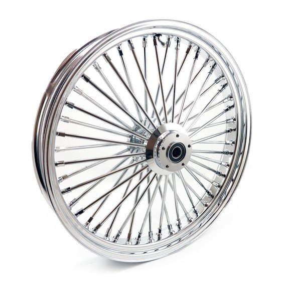 radial 48 fat spoke front wheel 3.50 x 23 DF chrome