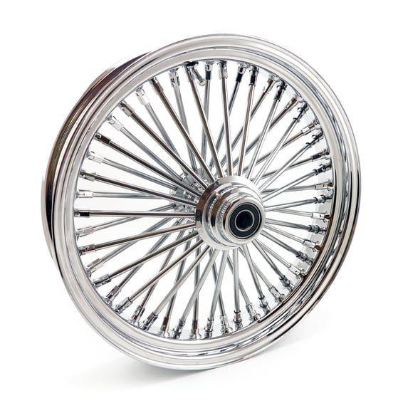 radial 48 fat spoke front wheel 3.50 x 18 SF chrome