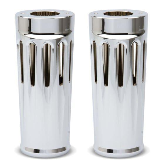Deep Cut fork boots +2". Chrome