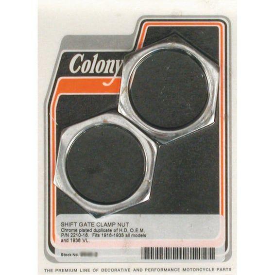 shifter gate clamp nuts. Chrome