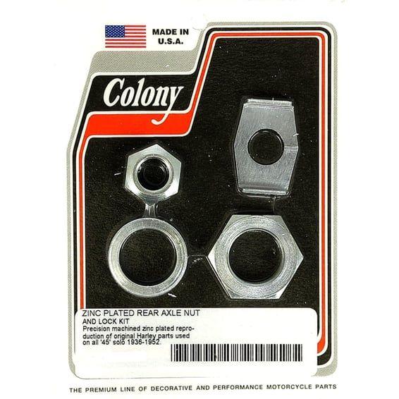 rear axle nut & lock kit
