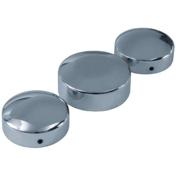 Triple tree nut cover set. Chrome