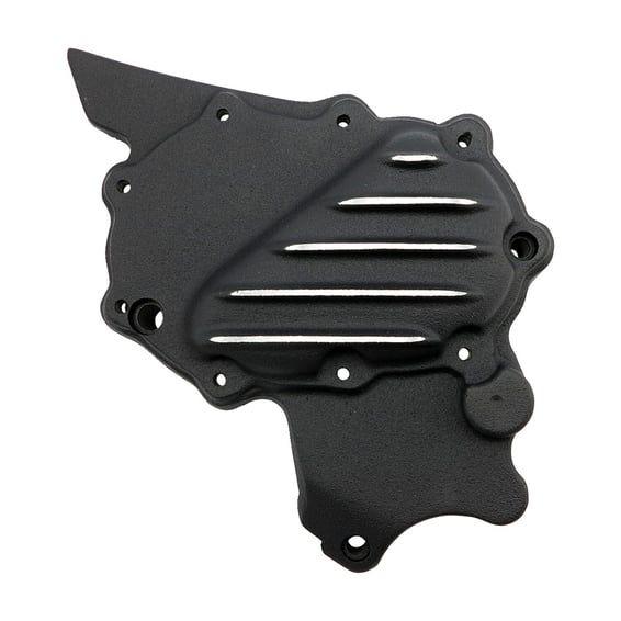 ribbed sprocket cover XL. Black Cut