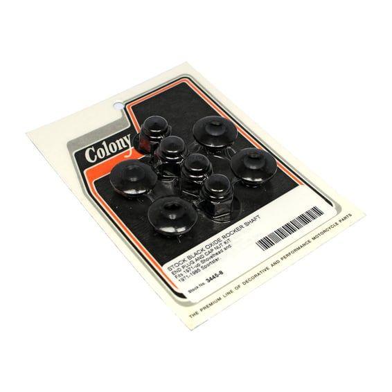 rocker shaft plug & nut kit. Buttonhead. Black