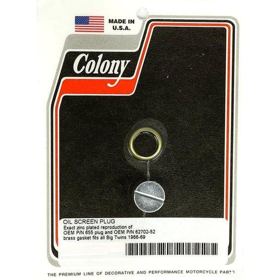 OEM style slotted plug oil screen crankcase. Zinc
