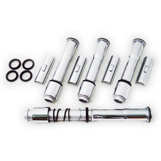 Complete 04-up XL multiple-parts pushrod cover kit. Chrome