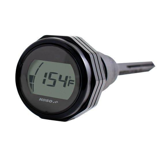 KOSO, oil tank dipstick with display. Black body