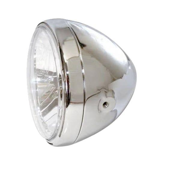Reno II 7" H4 headlamp. with halo ring. Chrome