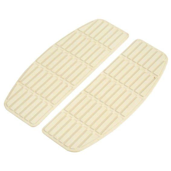Traditional shaped floorboard pads. rider. White