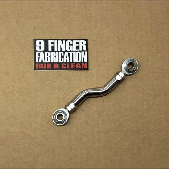 9Finger Fabrication, M8 mid-control brake linkage. Polished