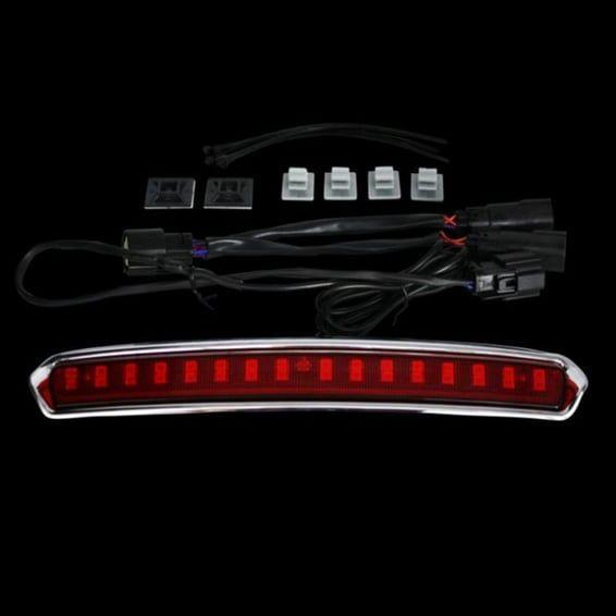 Tour-Pak® lid light. Chrome, red lens