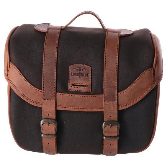 click-on Retro saddlebag waxed cotton. Khaki