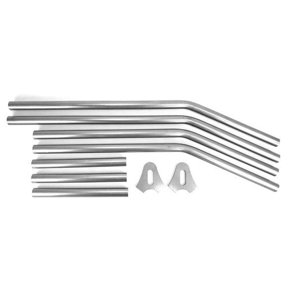 hardtail frame tube kit. Raw steel, 3/4"
