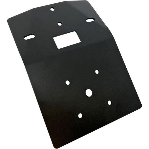 DMP, under fender license plate holder. Black
