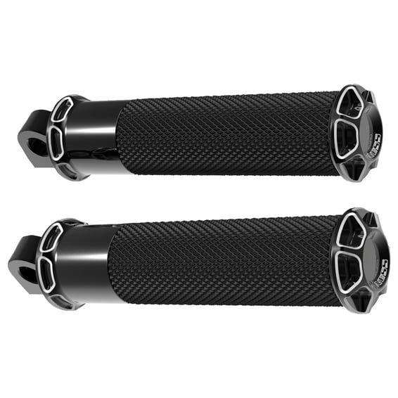 Beveled Fusion foot pegs. Black