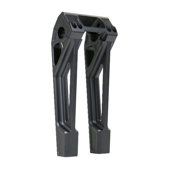 Fastback risers for OEM digital speedo. 10". Black