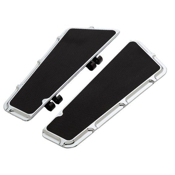 Fusion Beveled rider floorboards. Chrome