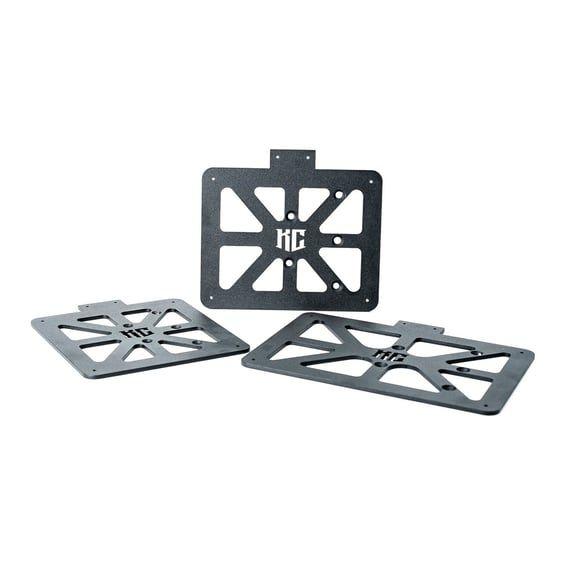 'Web' license plate holder for Poland. Black