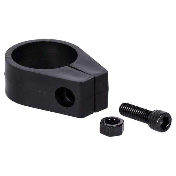 universal oil cooler clamp. 1-1/2", black