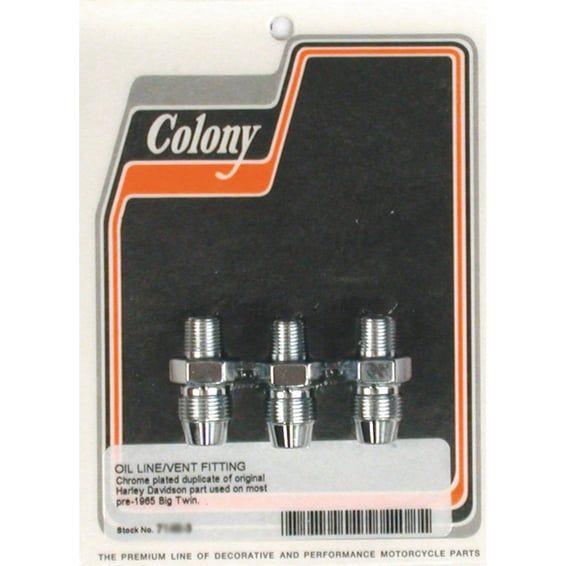 oil line fitting set. Chrome