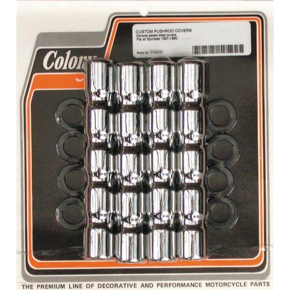 XL ribbed lower pushrod cover set. Chrome