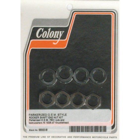 rocker shaft end nut kit. Black