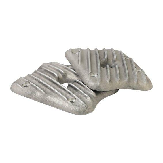 Sportster Ribster rocker cover set. Semi-Polished