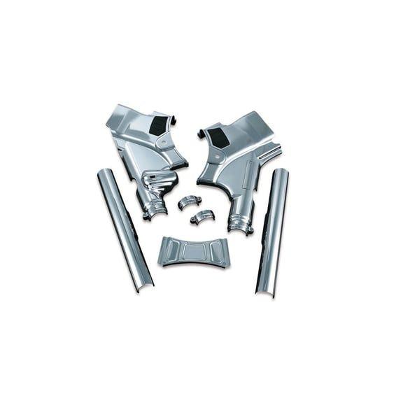 Touring deluxe frame neck cover. Chrome