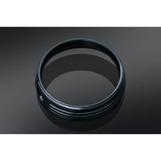 7" headlamp trim ring. Gloss black