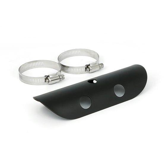 Universal bullet hole heat shield 7" long black