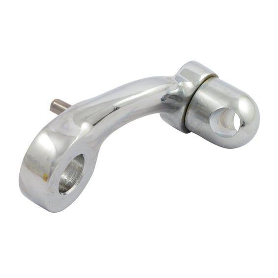 XL Sportster rider foot peg bracket, left. Chrome