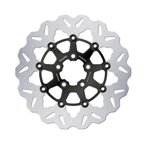 brake rotor. Wave. Floating. Black/Bright. 300x5mm