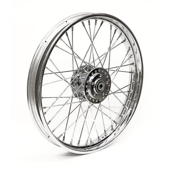 2.15 x 21 front wheel 40 spokes chrome