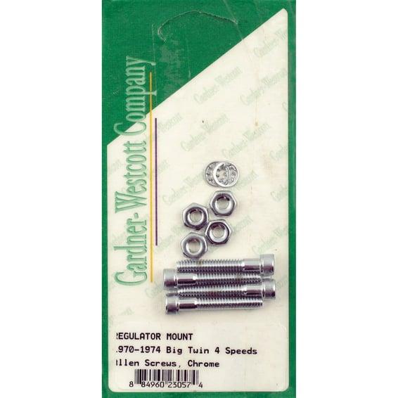 GW, voltage regulator/rectifier mount kit. Chrome allen