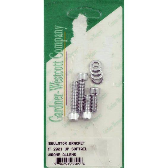 GW, voltage regulator/rectifier mount kit. Chrome allen