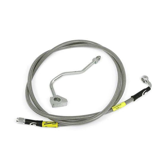 MCS by Goodridge brake line front, stainless clear coated