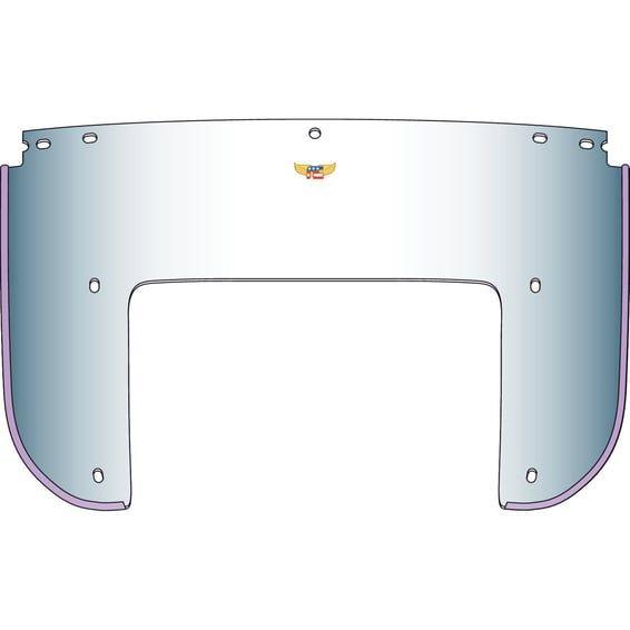 Beaded 5-bolt lower window. Clear