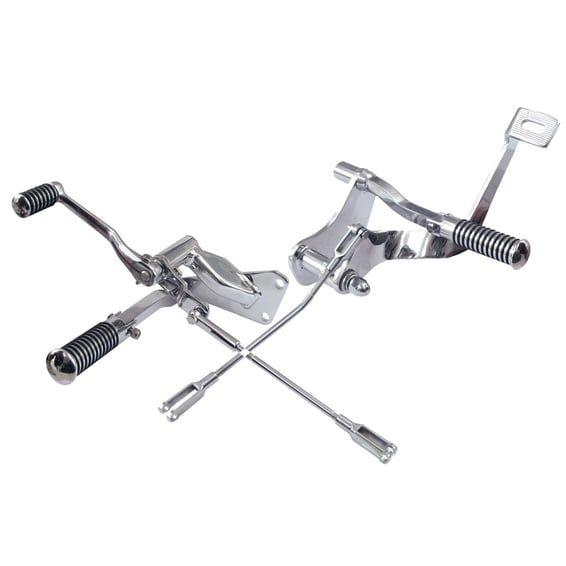 Evo XL forward control kit. O-ring pegs. Chrome