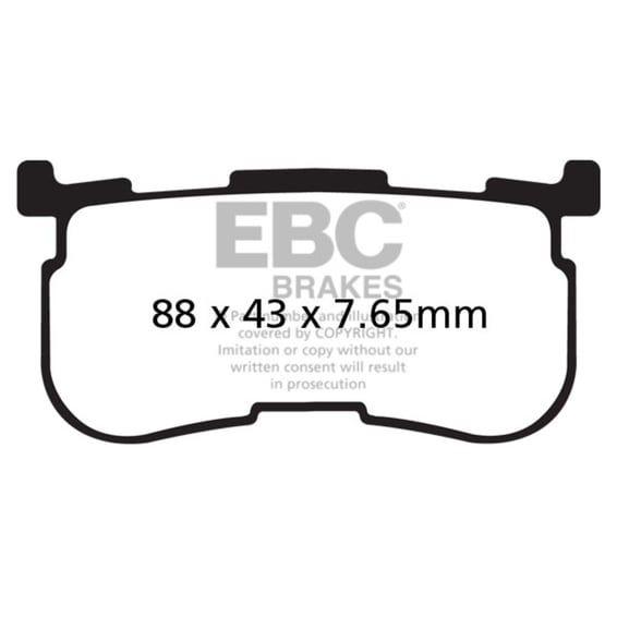 brake pad set. Organic