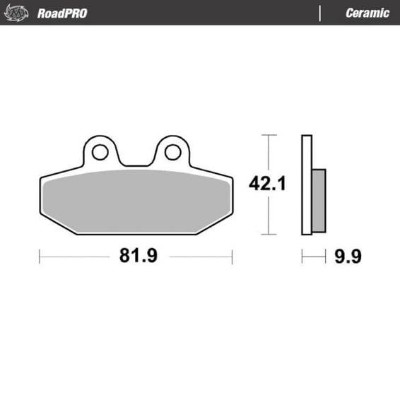 RoadPro rear brake pads. Ceramic