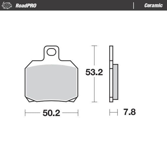RoadPro rear brake pads. Ceramic