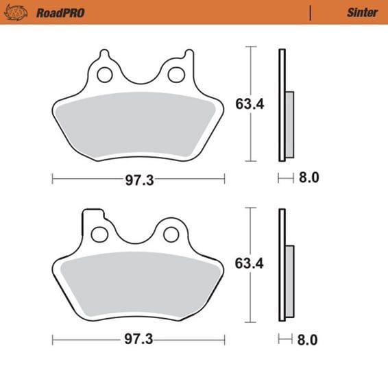 RoadPro brake pads. Sintered