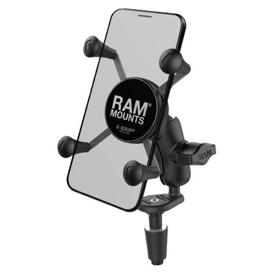 X-Grip Phone mount w/fork stem base. Small phone