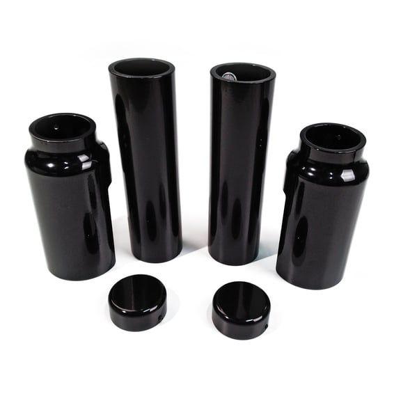 6-piece fork tube cover kit. Gloss black