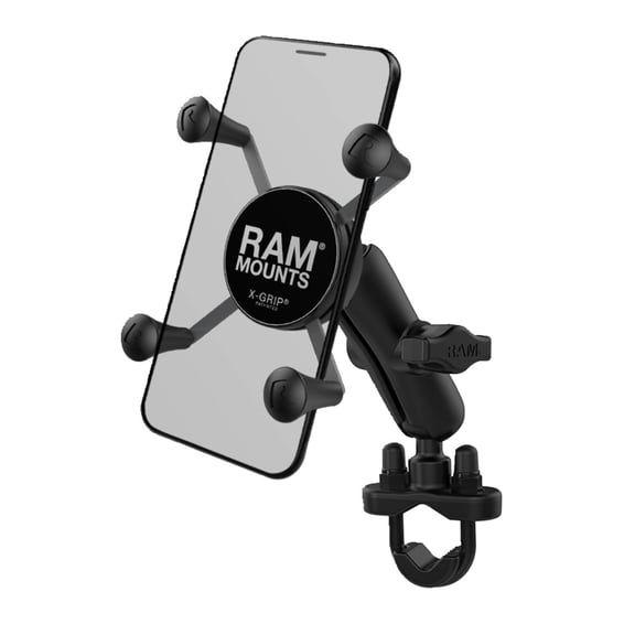 X-Grip phone mount w/U-Bolt base. Small phone