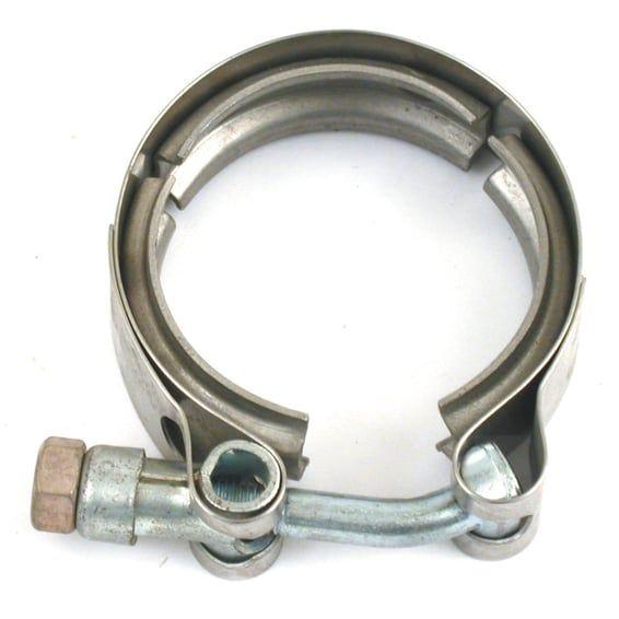 FLT 1-7/8" muffler clamp. V-style. Chrome.
