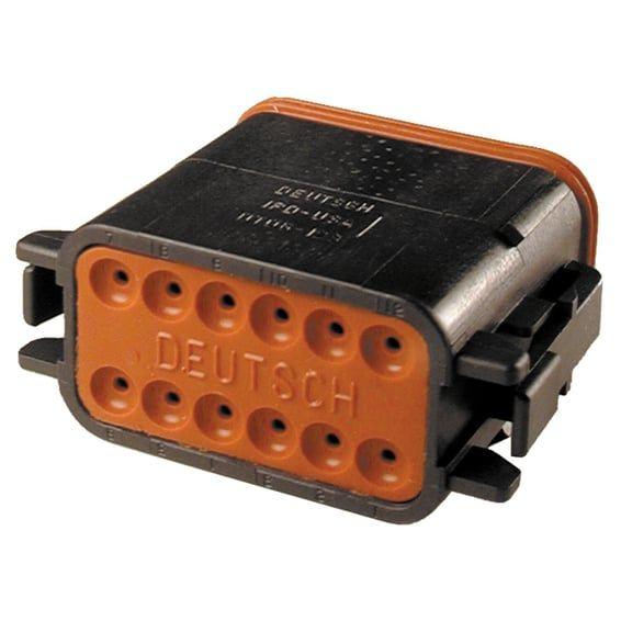 NAMZ, Deutsch DT connectors. Black, plug housing, 12-pins