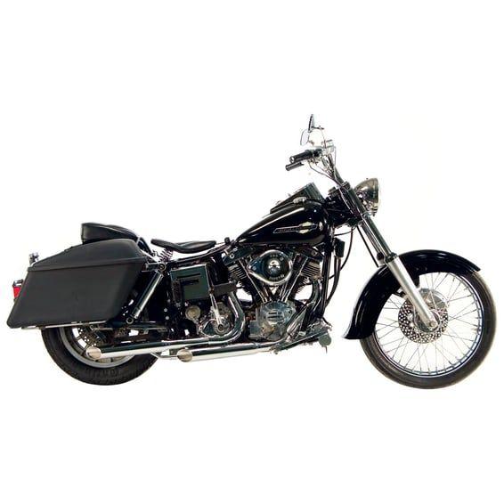 Slash cut exhaust (38"). Chrome