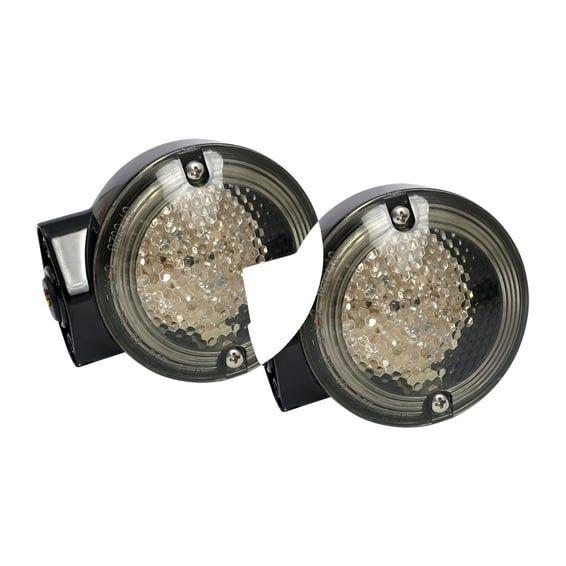 86-up style FL LED turn signals. Front. gloss black